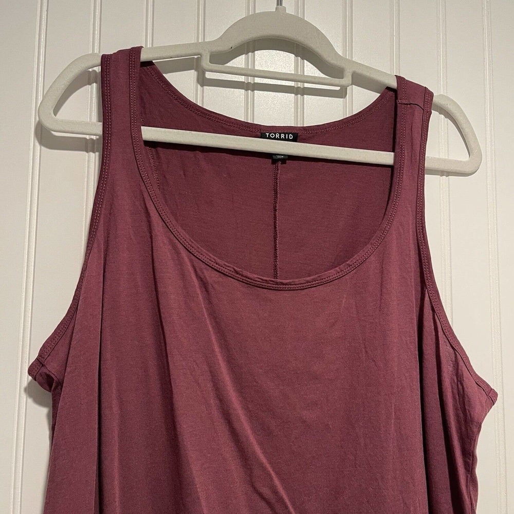 Torrid Purple Scoop Neck Tank Size 1X - Picture 2 of 5